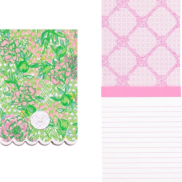 Floral Notepad with Pink and Green Design - Picture 1 of 5